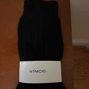 Vince Cashmere Black Socks OS NWT